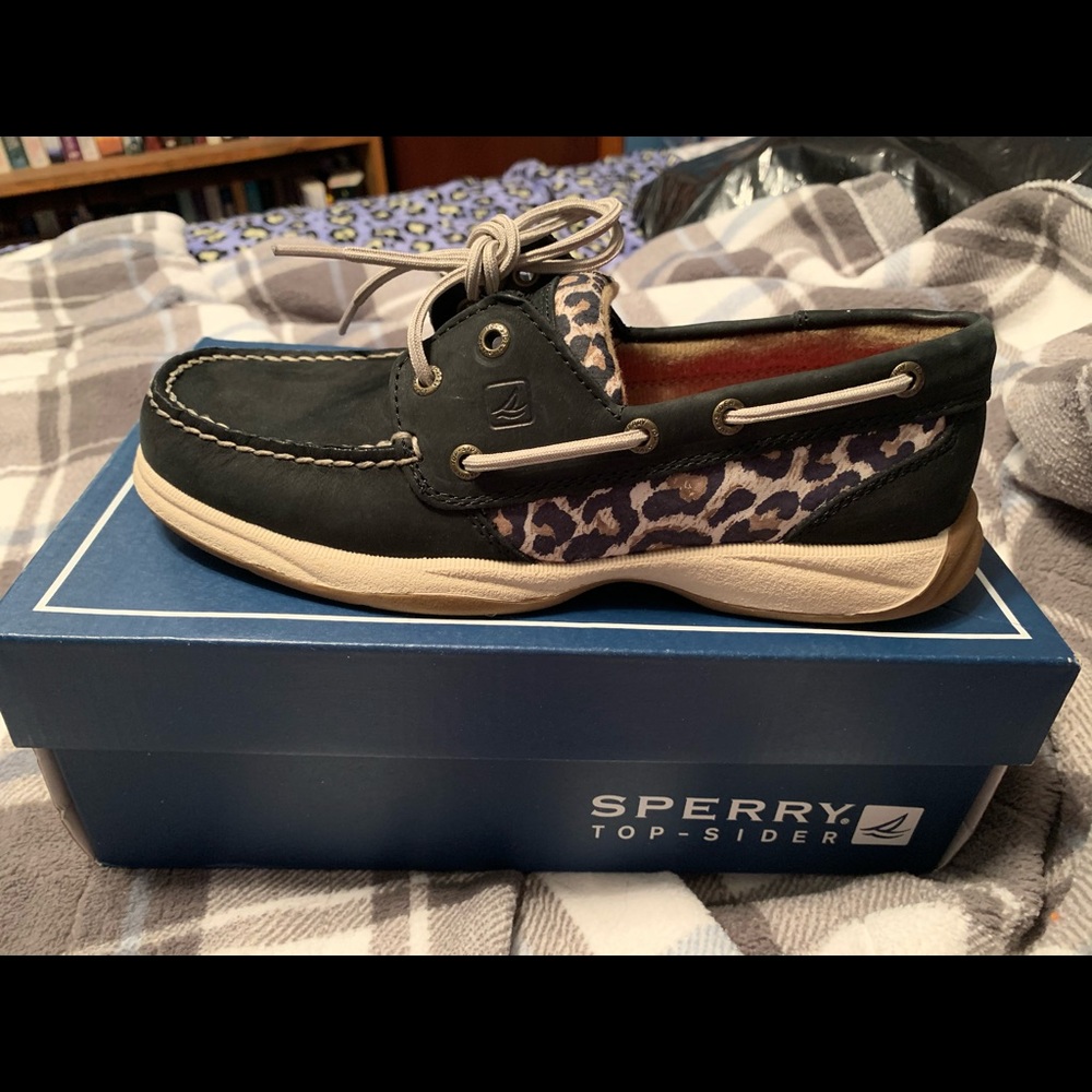 Cheetah print Sperrys